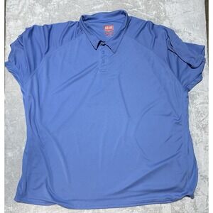 Red Kap Mens 6XL Blue Performance Micro-Pique Short Sleeve Polo Shirt Workwear